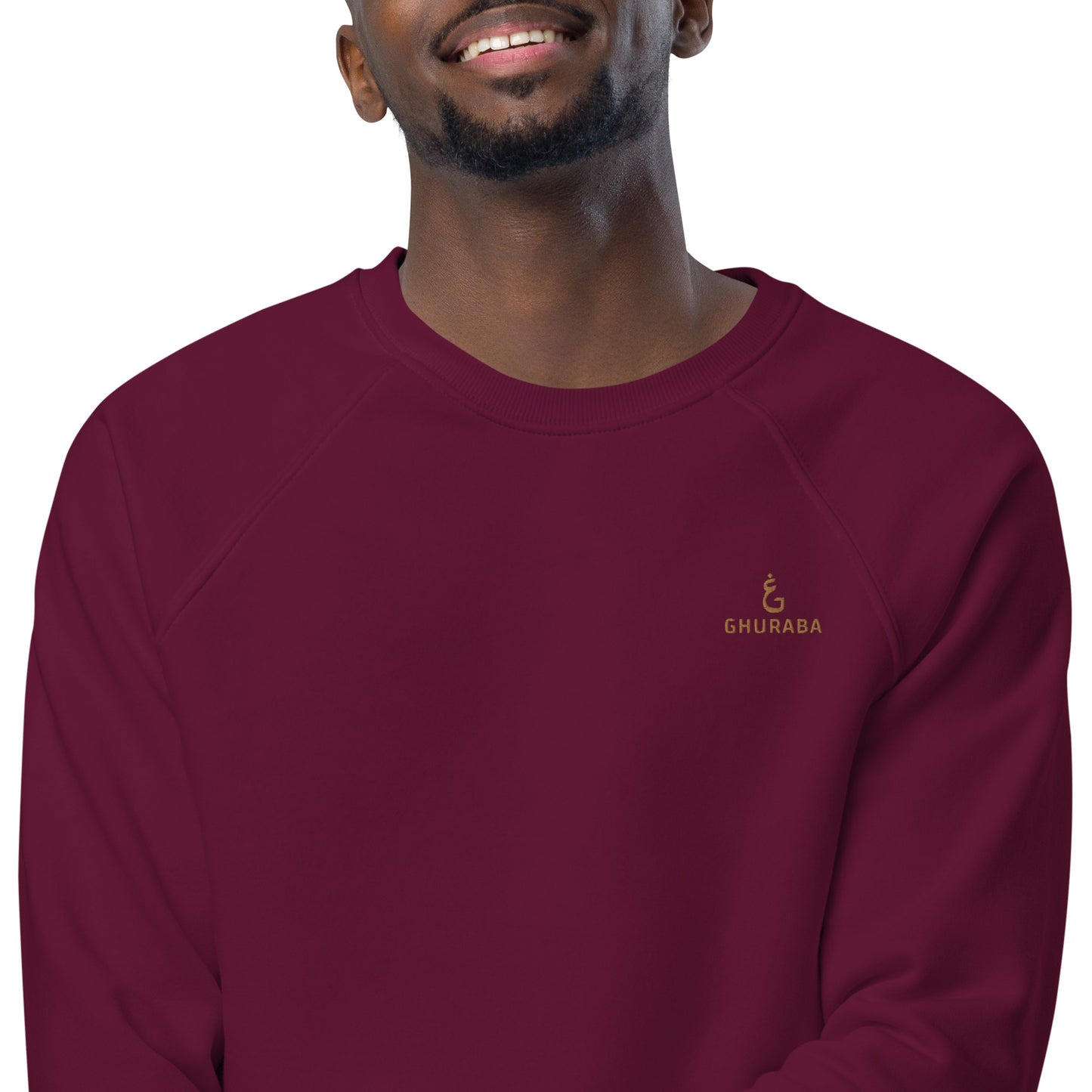 Unisex organic raglan sweatshirt