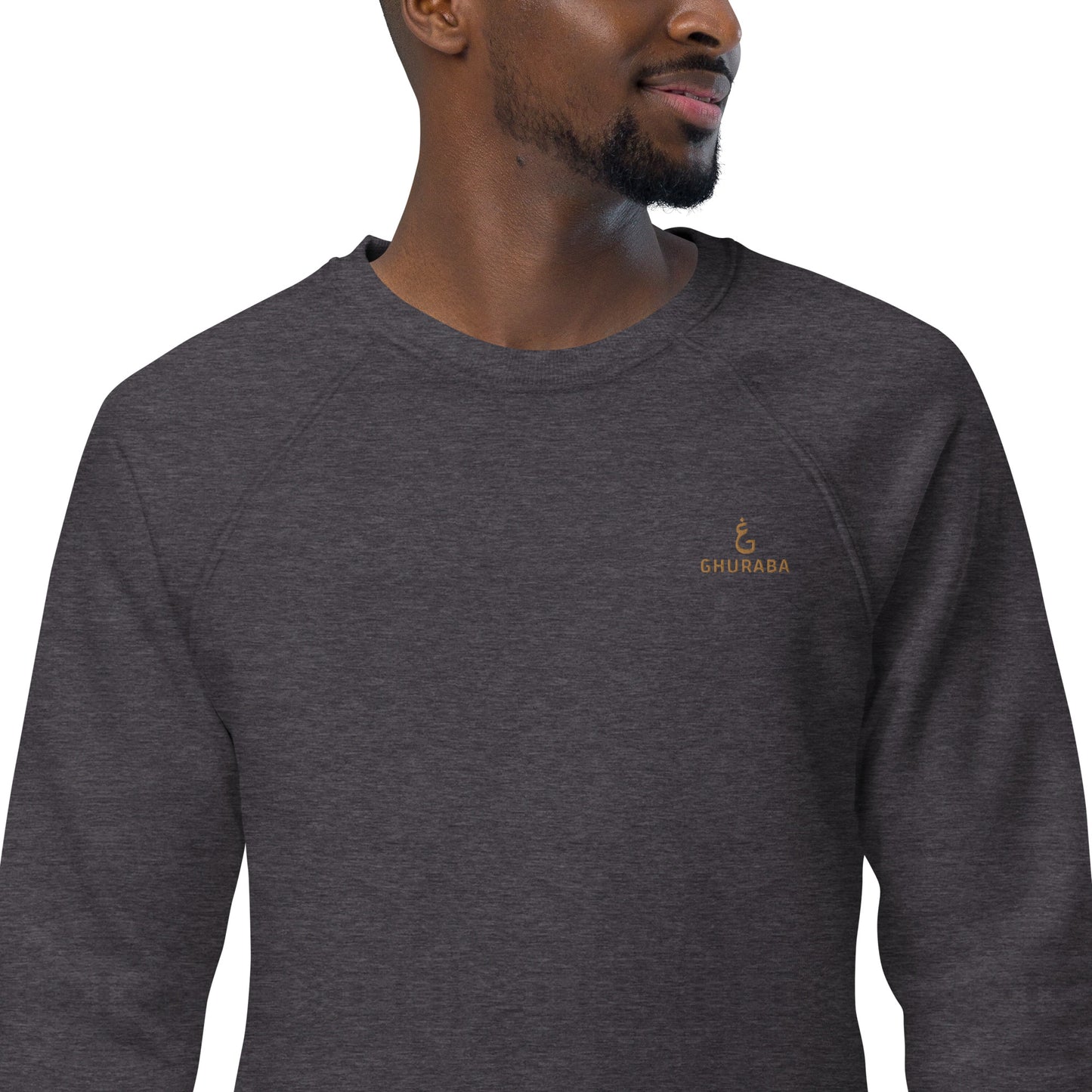 Unisex organic raglan sweatshirt