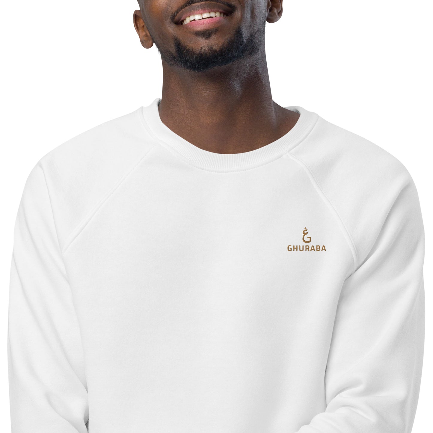 Unisex organic raglan sweatshirt